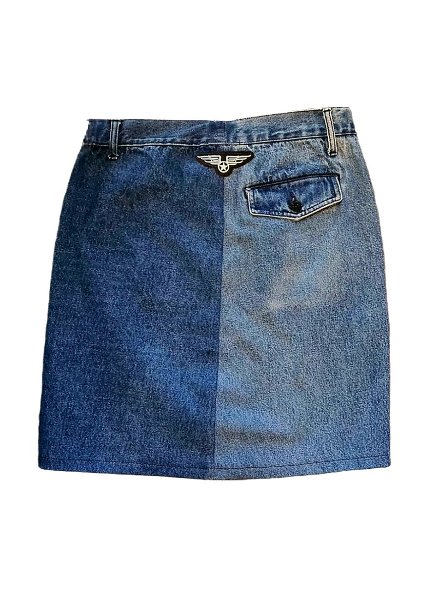 Jupe Camille jean recyclé - garOzange vetements recyclés pour femmes made in France