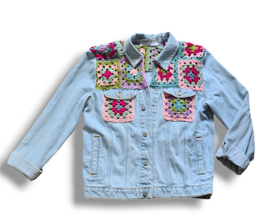 Veste Rose Boho en jean